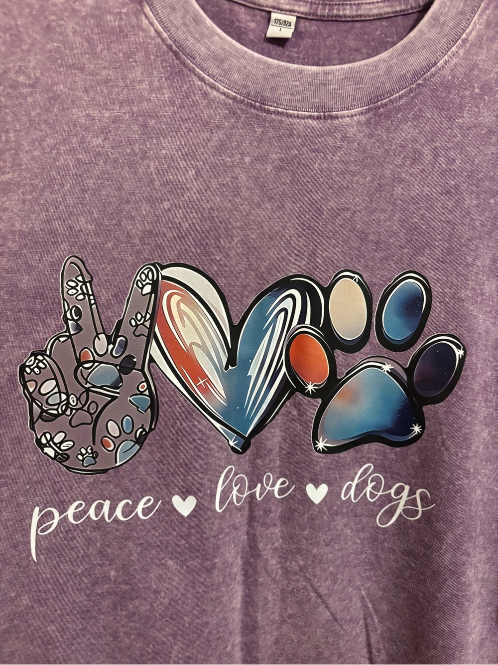 NWOT Peace Love Dogs Purple Shirt
